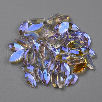 Transparent K9 Glass Cabochons GLAA-TAC0012-15A-1