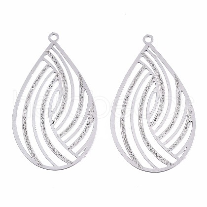 Non-Tarnish 304 Stainless Steel Filigree Pendants X-STAS-T057-06P-1
