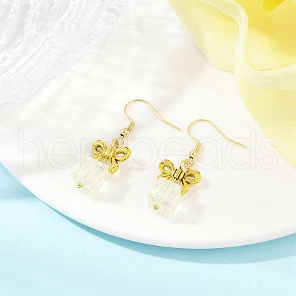 Alloy & Glass Dangle Earrings EJEW-JE06361-01-1