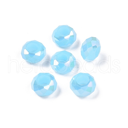 Imitation Jade Glass European Beads GPDL-N005-B14mm-A03-1