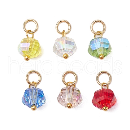 304 Stainless Steel Open Jump Rings ande Glass Beads Pendants PALLOY-JF03599-01-1