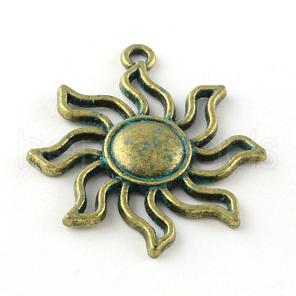 Sun Zinc Alloy Pendants PALLOY-R065-173-LF-1