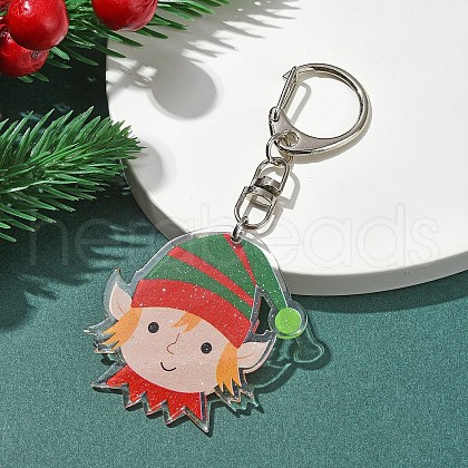 Christmas Theme Acrylic Pendant Decoration HJEW-YW00032-04-1
