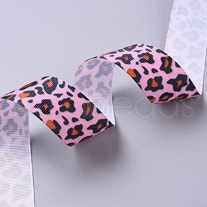 Leopard Printed Grosgrain Ribbons X-OCOR-TAC0006-32A-1