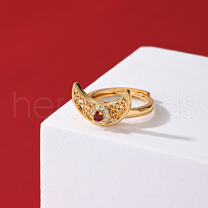 Brass Pave Cubic Zirconia Finger Rings for Women LX2231-1-1