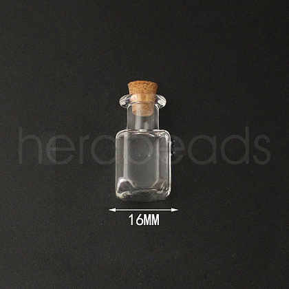 Mini High Borosilicate Glass Bottle Bead Containers BOTT-PW0001-261F-1
