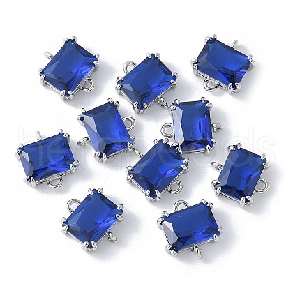 Brass Pave Cubic Zirconia Connector Charms KK-F892-53P-02-1