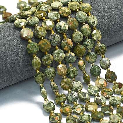 Natural Rhyolite Jasper Beads Strands G-C116-A99-01-1