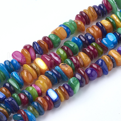 Natural Freshwater Shell Beads Strands SHEL-Q008-96-1