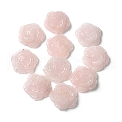 Natural Rose Quartz Carved Cabochons G-C185-01C-01-1