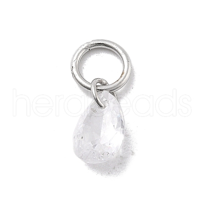 925 Sterling Silver with Cubic Zirconia Charms STER-Q004-05C-P-1