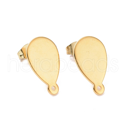 201 Stainless Steel Stud Earring Findings STAS-G277-05G-1