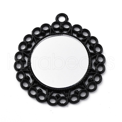 Glass Mirror Pendants FIND-Z073-02EB-02-1