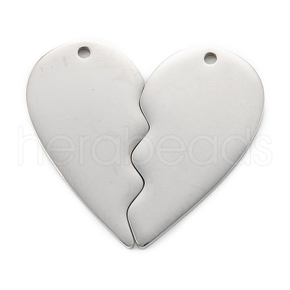 304 Stainless Steel Split Pendants STAS-G251-07C-P-1