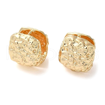 Hammered Brass Hoop Earring for Women X-KK-C028-06G-1