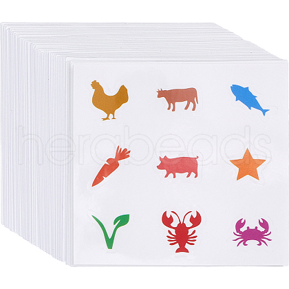 PVC Plastic Self-Adhesive Stickers STIC-WH20002-04C-1