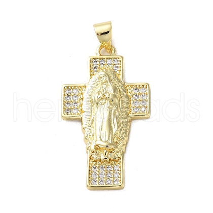 Brass Micro Pave Cubic Zirconia Pendants KK-A212-05C-G-1