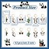 Alloy Enamel Bamboo Stick/Panda Pendant Locking Stitch Markers HJEW-AB00113-2