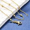 Brass Cable Chain Necklaces NJEW-I247-02G-4