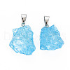 Natural Crackle Quartz Pendants G-N0326-94A-2