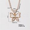 Chic Minimalist Butterfly Brass Micro Pave Cubic Zirconia Pendant Necklaces HP1417-1-1