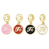 Rack Plating Brass Enamel European Dangle Charms KK-P287-50G-1