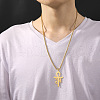 Egyptian 304 Stainless Steel Eye of Ra Ankh Cross Pendant Box Chain Necklaces FS-WG026EA-02-2