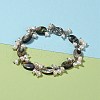 Oval Natural Abalone Shell/Paua Shell Beaded Bracelets BJEW-JB05776-02-5