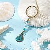 Alloy Ocean Theme Pendant Keychains KEYC-JKC01225-4