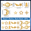 SUNNYCLUE Cosmic Theme Zinc Alloy Cabochons FIND-SC0011-74B-2