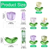 Spray Painted Transparent Glass Beads GLAA-YW0003-76-2