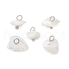 Natural Trochus Shell Nuggets Charms PALLOY-JF03439-02-1