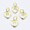 Brass Micro Pave Cubic Zirconia Charms RB-I078-67G-NR-1