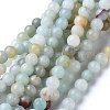 Natural Flower Amazonite Round Bead Strands X-G-D608-6mm-1