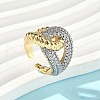 Brass Micro Pave Cubic Zirconia Rings RJEW-D307-04G-B-1