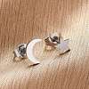 Tarnish Resistant 304 Stainless Steel Stud Earrings X-EJEW-F227-18P-3