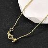 1MM Brass Column Link Chain Necklaces NJEW-M108-14G-1