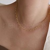 Stainless Steel Round Beads Tassel Twisted Chain Necklaces for Women FS-WG442A8-01-3