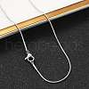 Non-Tarnish Classic Plain 304 Stainless Steel Mens Womens Snake Chain Necklaces X-STAS-M174-018P-B-1