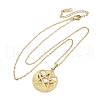 Viking Pentagram 304 Stainless Steel Pendant Necklaces NJEW-M096-01G-2
