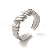 Non-Tarnish 304 Stainless Steel Open Cuff Ring RJEW-C068-03C-P-1