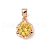 Brass Micro Pave Cubic Zirconia Pendants KK-D369-06KCG-1