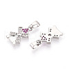 Brass Micro Pave Cubic Zirconia Pendants KK-N257-69P-2