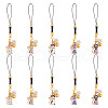 10Pcs 5 Styles Alloy Enmal Pendant Decorations HJEW-GO00019-1