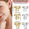 Beebeecraft 12Pcs 2 Colors Brass Micro Pave Clear Cubic Zirconia Pendants KK-BBC0015-63-2