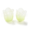 4-Petal Opaque Acrylic Bead Caps SACR-D007-08B-1