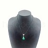 Faceted Synthetic Malachite Teardrop Pendant Necklaces for Women HH3388-7-1