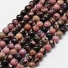 Natural Rhodonite Beads Strands G-N0204-01-3mm-1