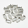 Non-Tarnish 201 Stainless Steel Sew on Prong Settings STAS-T032-04-4x8mm-1