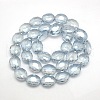Faceted Electroplate Crystal Glass Oval Beads Strands EGLA-F059B-13-2